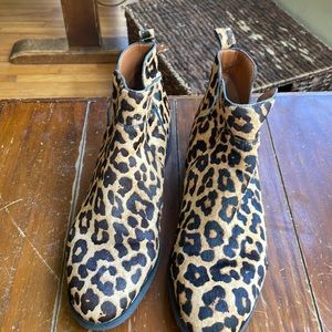 Franco Sarto low heeled cheetah booties